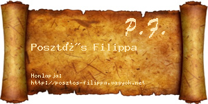 Posztós Filippa névjegykártya